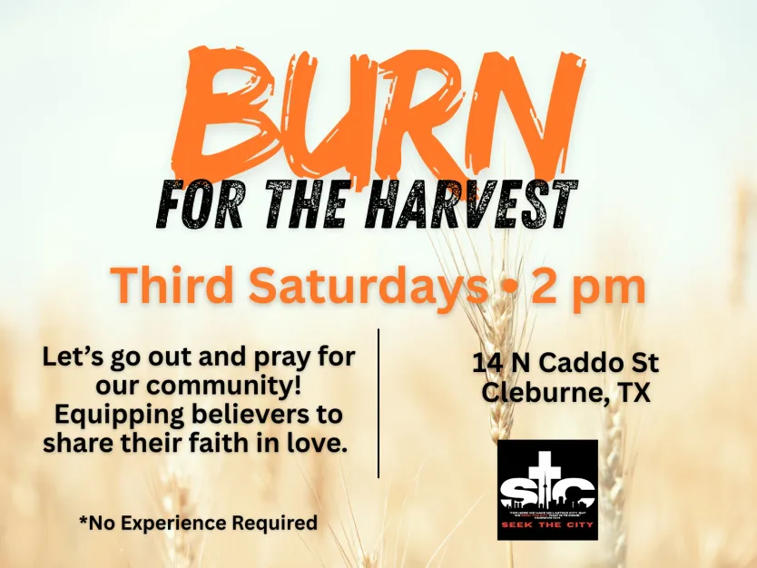 BURN for the Harvest event flyer